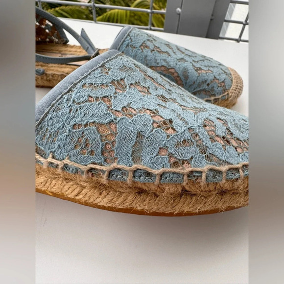 Numero Ventuno Nº 21 Italy Canvas Lace Blue Espadrille Sandals Size 6 - Picture 3 of 9